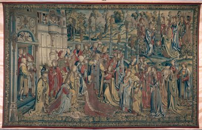Batseba määräsi palatsiin, Daavidin ja Batseban kuvakudos, n. 1510-15 tekijältä Flemish School