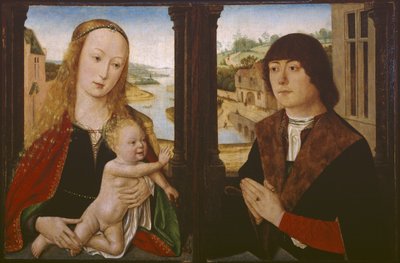 Diptyykki - Neitsyt ja lapsi ja lahjoittaja, n. 1490-1500 tekijältä Flemish School