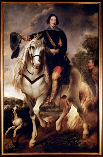 Kapteenin ratsastusmuotokuva hänen maurilaissivuillaan (öljy kankaalle, n. 1635) tekijältä Flemish School