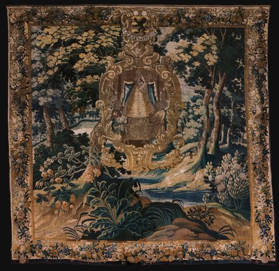 Flanderin kuvakudos. Maisema mustan Madonnan kanssa. Oudenaarden ateljee. 1665. tekijältä Flemish School