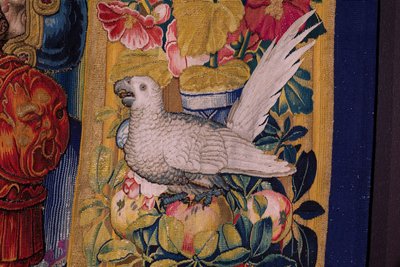 Flanderin kuvakudos. Sarja The Apocalypse: Pyhä Mikael voitti lohikäärmeen. Atelier Willem Dermoyen, Bryssel. Noin 1553-1555. Yksityiskohta. tekijältä Flemish School