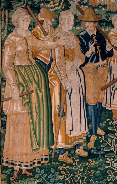 Flanderin kuvakudos. Hanhi peli. Oudenaarden ateljee. 341x395 cm. Lasku (83058)-7 / 0008. 1600-luku. tekijältä Flemish School