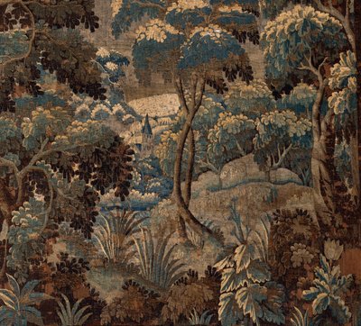 Flanderin kuvakudos. kestää. 1700-luvun loppu - 1700-luvun alku. Kirkon omaisuus Sint-Walburgakerk Oudenaarde (Dekenij van de Sint-Walburga). tekijältä Flemish School
