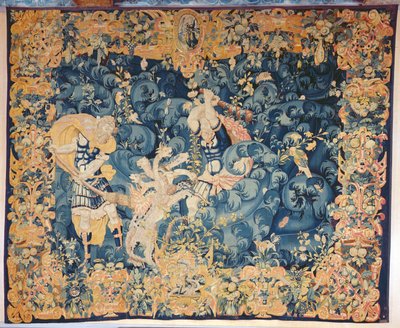 Hercules ja Lernaean Hydra, Audenarde Workshop (villa- ja silkkikudos) tekijältä Flemish School