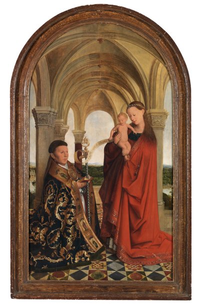 Madonna Petrus Wijtsin kanssa (öljy paneelissa) tekijältä Flemish School
