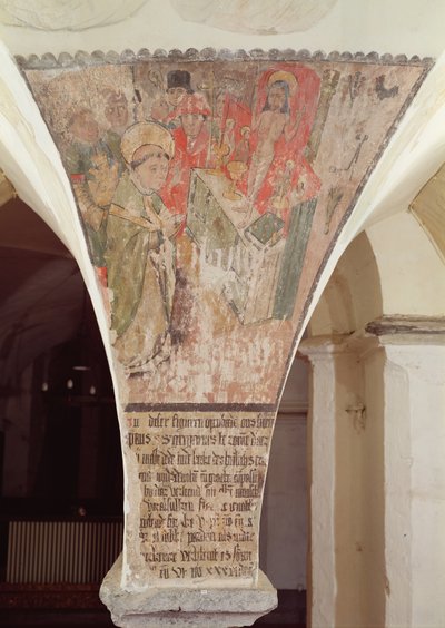 St. Gregoryn messu, seinämaalaus kryptasta tekijältä Flemish School
