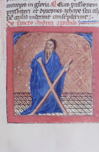 Ms Gen 1111 sivu Legenda Aureasta, Bruggesta, n. 1400-10 tekijältä Flemish School