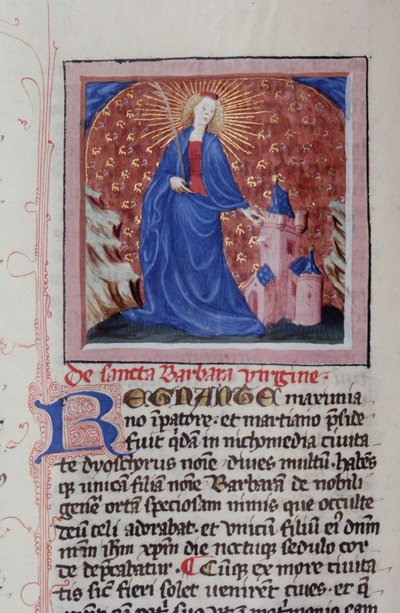 Ms Gen 1111 sivu Legenda Aureasta, Bruggesta, n. 1400-10 tekijältä Flemish School