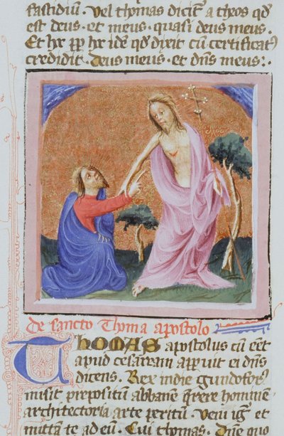 Ms Gen 1111 sivu Legenda Aureasta, Bruggesta, n. 1400-10 tekijältä Flemish School