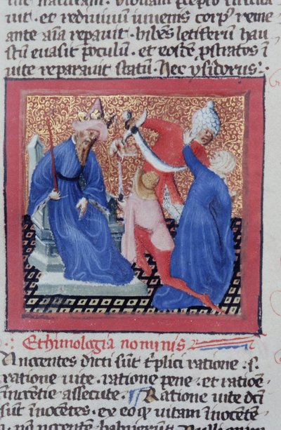 Ms Gen 1111 sivu Legenda Aureasta, Bruggesta, n. 1400-10 tekijältä Flemish School