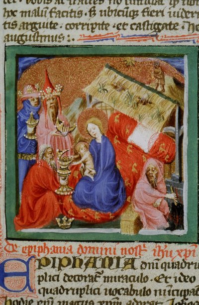 Ms Gen 1111 sivu Legenda Aureasta, Bruggesta, n. 1400-10 tekijältä Flemish School