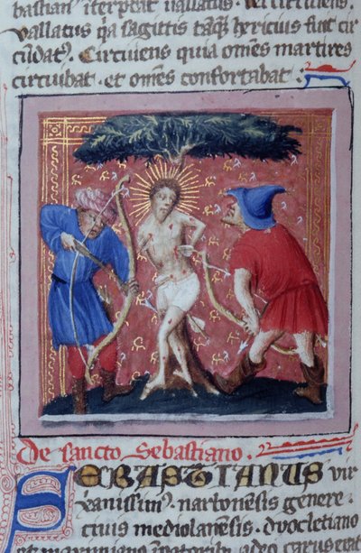 Ms Gen 1111 sivu Legenda Aureasta, Bruggesta, n. 1400-10 tekijältä Flemish School
