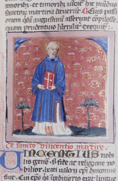 Ms Gen 1111 sivu Legenda Aureasta, Bruggesta, n. 1400-10 tekijältä Flemish School