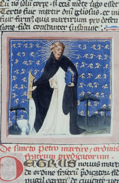 Ms Gen 1111 sivu Legenda Aureasta, Bruggesta, n. 1400-10 tekijältä Flemish School