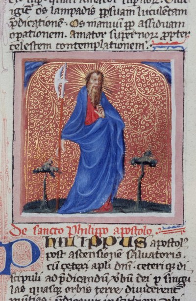 Ms Gen 1111 sivu Legenda Aureasta, Bruggesta, n. 1400-10 tekijältä Flemish School