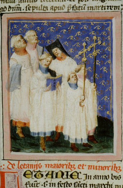 Ms Gen 1111 sivu Legenda Aureasta, Bruggesta, n. 1400-10 tekijältä Flemish School