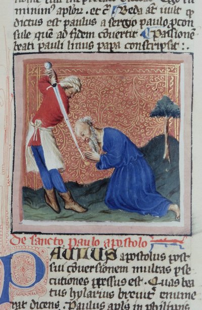 Ms Gen 1111 sivu Legenda Aureasta, Bruggesta, n. 1400-10 tekijältä Flemish School