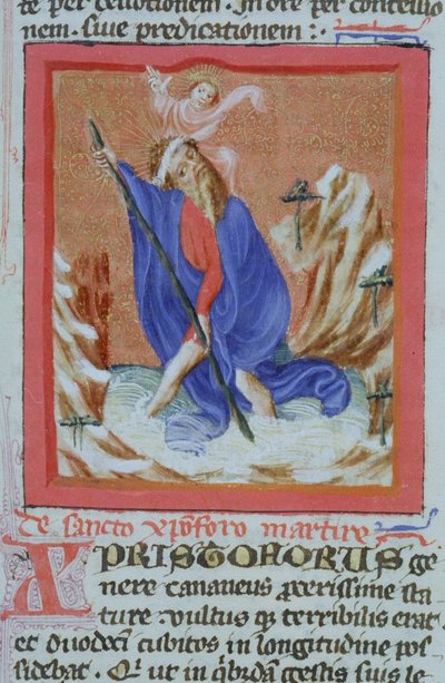 Ms Gen 1111 sivu Legenda Aureasta, Bruggesta, n. 1400-10 tekijältä Flemish School
