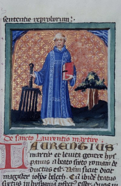 Ms Gen 1111 sivu Legenda Aureasta, Bruggesta, n. 1400-10 tekijältä Flemish School