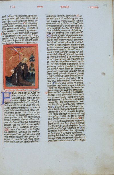 Ms Gen 1111 sivu Legenda Aureasta, Bruggesta, n. 1400-10 tekijältä Flemish School