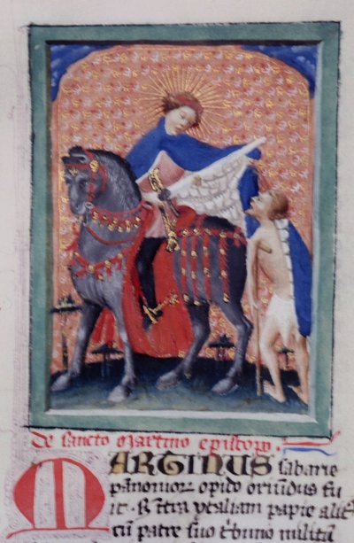 Ms Gen 1111 sivu Legenda Aureasta, Bruggesta, n. 1400-10 tekijältä Flemish School