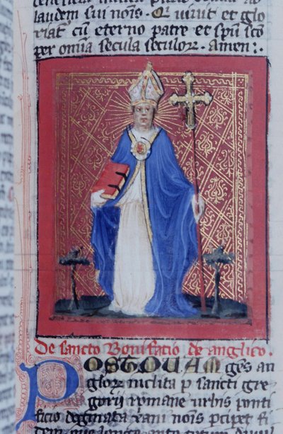 Ms Gen 1111 sivu Legenda Aureasta, Bruggesta, n. 1400-10 tekijältä Flemish School