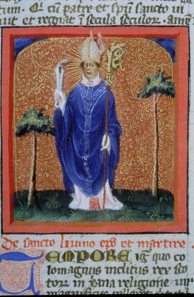 Ms Gen 1111 sivu Legenda Aureasta, Bruggesta, n. 1400-10 tekijältä Flemish School