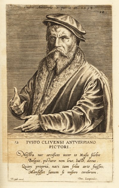 Joos van Cleven muotokuva, Antwerpenissä toimiva flaamilainen taidemaalari, n. 1485-1540 tekijältä Flemish School