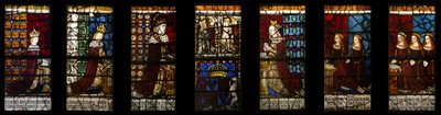 Edward IV:n kuninkaallinen perhe in situ, n. 1480 (lasimaalaus) tekijältä Flemish School