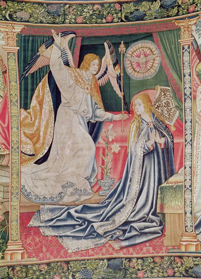 The Annunciation, Bryssel-työpaja, n. 1510 tekijältä Flemish School