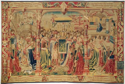 Kirkkoon kuljetettu Neitsytpatsas, Notre Dame du Sablonin legenda, Brysselin työpaja, 1516 tekijältä Flemish School