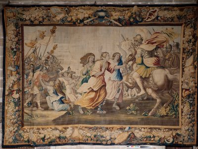 Katedraali (Catedral de Santa María de Sigüenza). Tuomiokirkon kokoelma. Flanderin kuvakudos. Rooman historia (?). Allekirjoitus: "BB D EGGERMANS. Ian Le Clerc, D Eggermans”. Bryssel. Aloita 1700-luvulla. tekijältä Flemish School