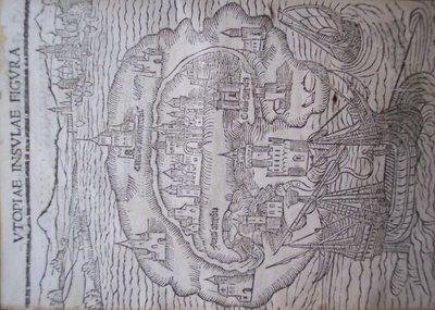 Utopian otsikkosivu, kirjoittanut Thomas More, Leuven 1516 tekijältä Flemish School