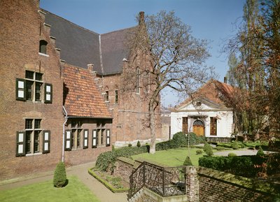 Näkymä Abbessin talolle, ruokasalille ja asuntolalle (katso myös 208606, 375105, 375106 & 375107) tekijältä Flemish School
