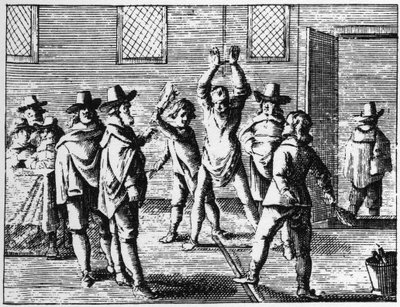 Wizard Whipping by Children - Kaiverrus vuodelta 1725 kirjassa ""La Sorcellerie demasquee"" (