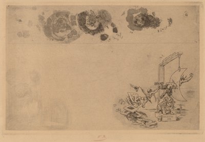 Belgian raja, Bill of Disorder Frontiere de Belgique. Billet a Desordre, 1871. tekijältä Félicien Rops