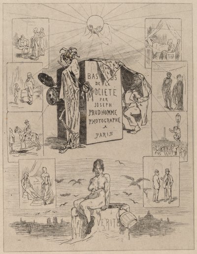 Etukuva: Yhteiskunnan kuonat Las bas-fonds de la societe, 1864. tekijältä Félicien Rops