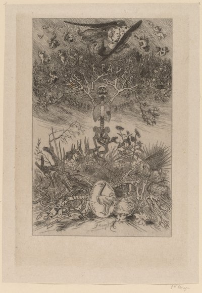 Etukappale: The Waifs Les Epaves, 1868. tekijältä Félicien Rops