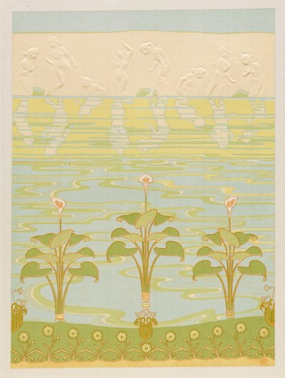 Decoració en rajoles esmaltades per a bany, 1898. finlandès tekijältä Félix Albert Anthyme Aubert