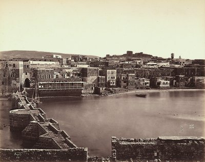 Panoraamanäkymä kaupunkiin Israelissa tekijältä Félix Bonfils