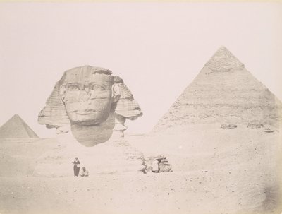 Pyramides et le Sphinx, 1860-70, painettu n. 1870. tekijältä Félix Bonfils