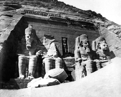 Abu Simbelin temppeli, Nubia, Egypti, 1878 tekijältä Félix Bonfils