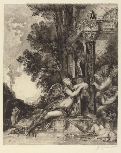 The Goddess Discord [La Discord] tekijältä Félix Bracquemond, after Gustave Moreau