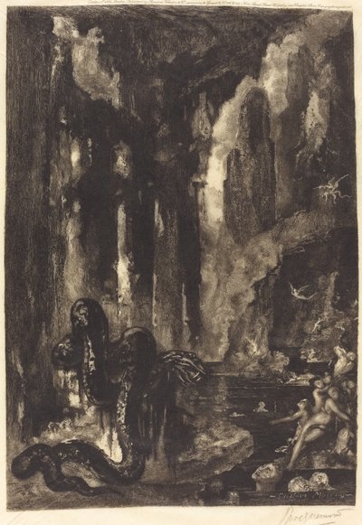 Nimetön (The Dream of the Mogul?) tekijältä Félix Bracquemond after Gustave Moreau