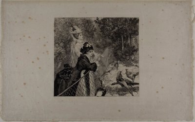 Eläintarhassa, toinen lautanen. tekijältä Félix Henri Bracquemond