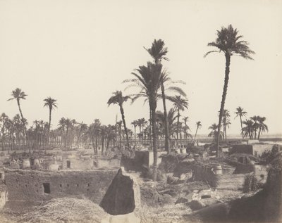 Abaziz, arabikylän sisustus, 1851-52, painettu 1853-54. tekijältä Félix Teynard
