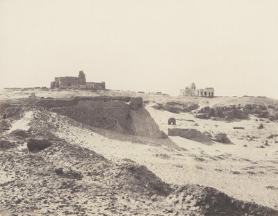 Assuan, muinaisen arabien aitauksen rauniot, kaupungin kaakkoispuolella, 1851-52, painettu 1853-54. tekijältä Félix Teynard