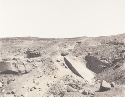 Aswan Syene, Granite Quarries - Ancient Extraction System, 1851-52, painettu 1853-54. tekijältä Félix Teynard