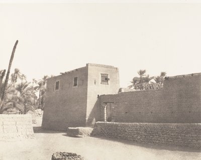 Deir, Carrefour et Habitation Particulière, 1851-52, painettu 1853-54. tekijältä Félix Teynard