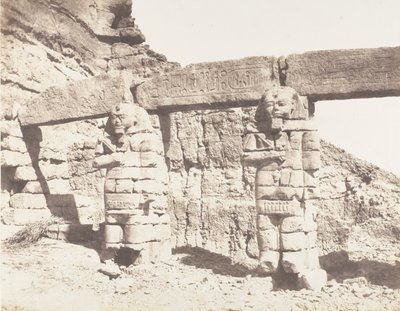 Djerf-Hocein Tutzis, Hemi-Spéos, Ulkopuolueen kolossit, 1851-52, painettu 1853-54. tekijältä Félix Teynard